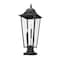 Z-Lite Gannon 3 Light Outdoor Pier Mounted Fixture, 12in. W x 32.5in. H, Black 5008PHXLS-SQPM-BK - alternate 7